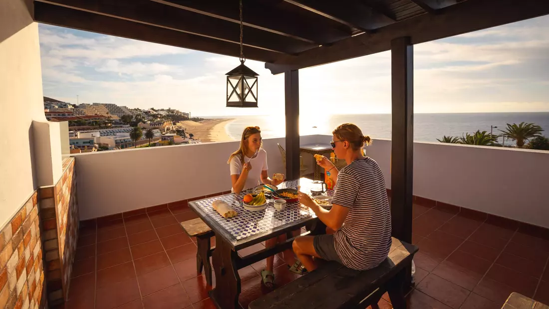 balcony at surf villa fuerte