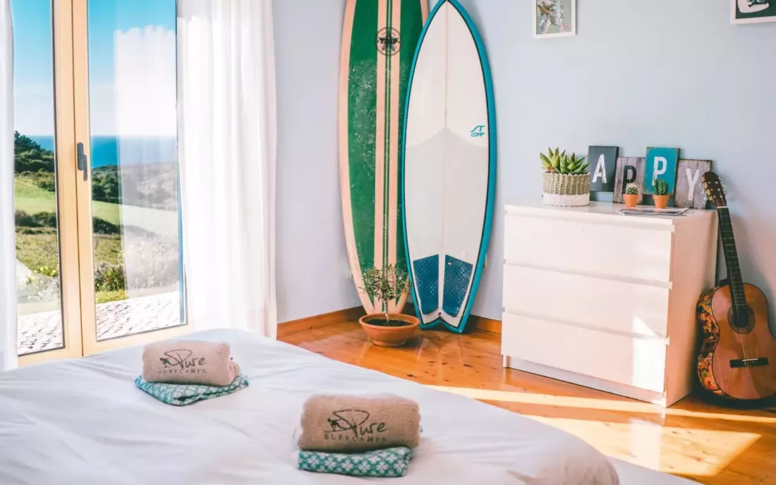 Sunset Surf Lodge Ericeira Portugal Double room garden