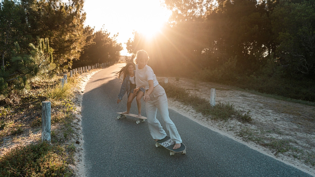 Surf camp France longboard skating