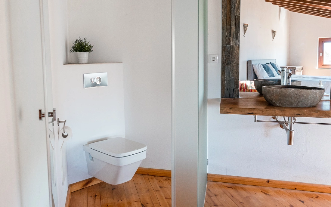 Separate toilet on the mezzanine