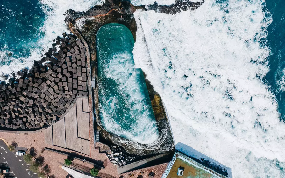 Surfcamp Teneriffa Naturbecken Pool