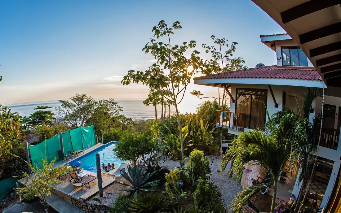 the surf house costa rica with sea view