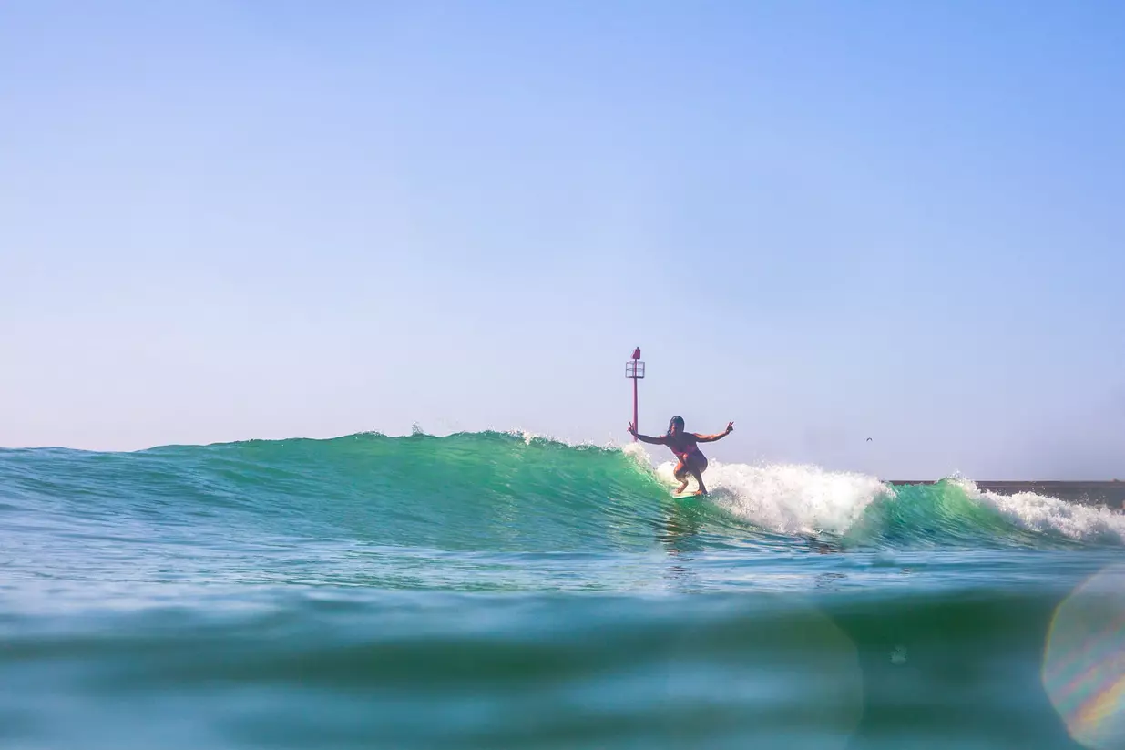 Ophelia surft in Marokko
