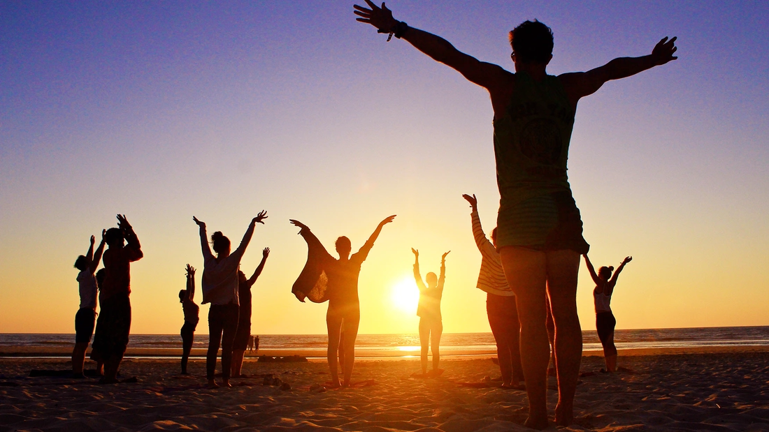 Yoga session at Confital, the best surf spot in Gran Canaria