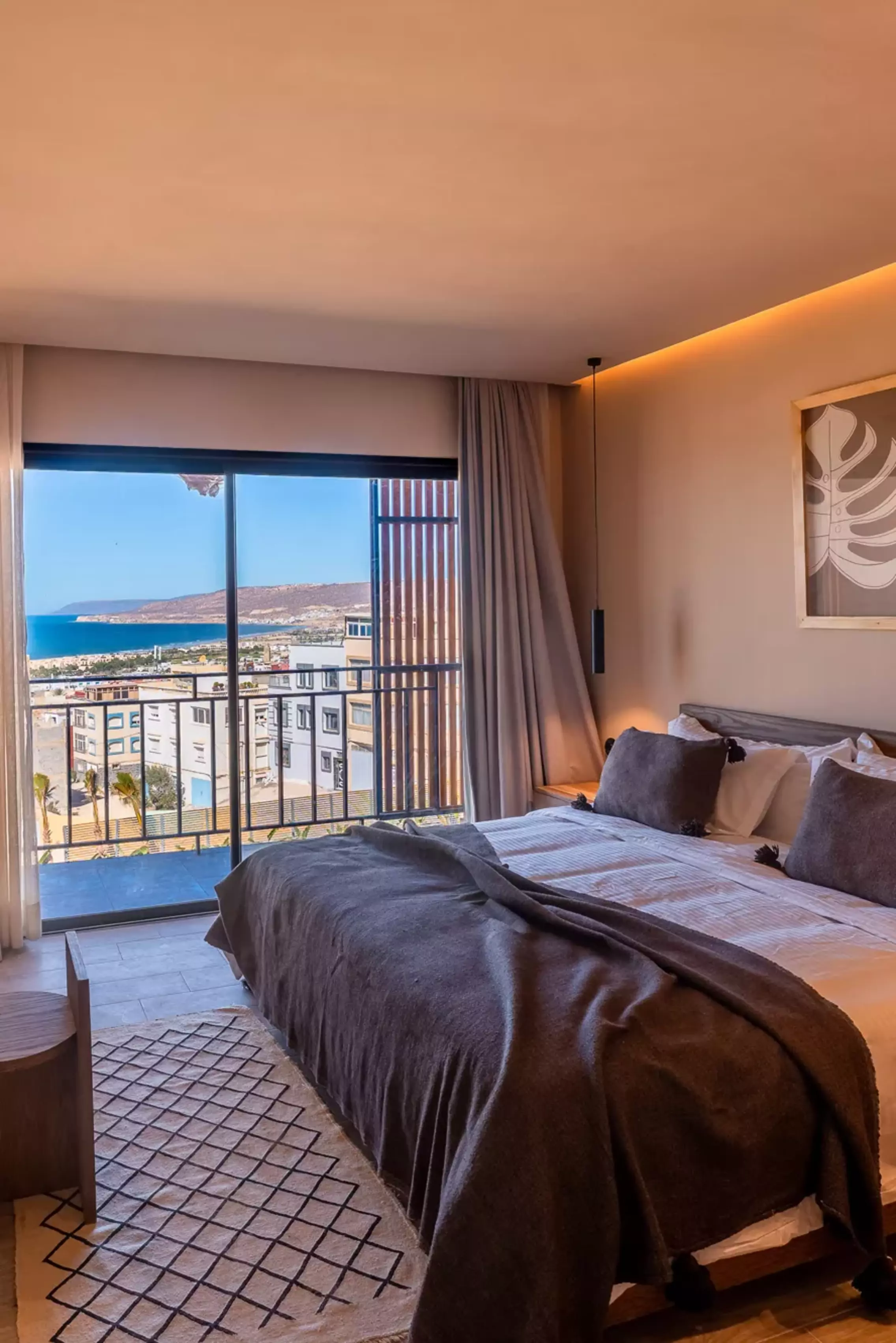 Boutique Surfcamp Marokko Tamraght Doppelzimmer mit Meerblick