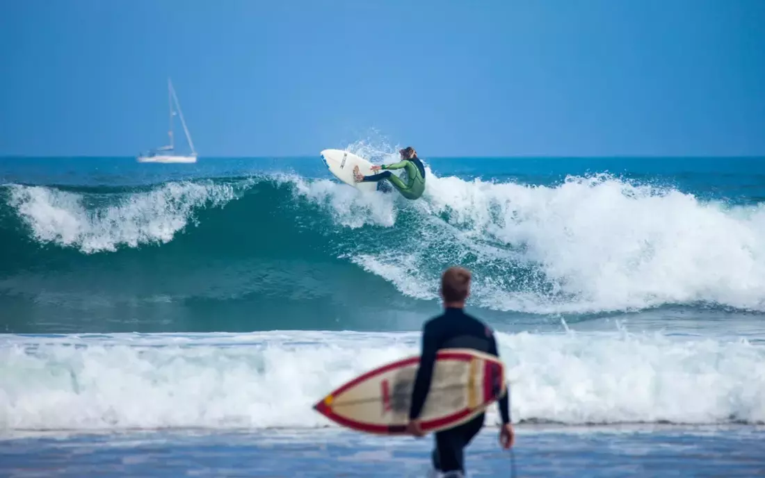 surfer in northern spain