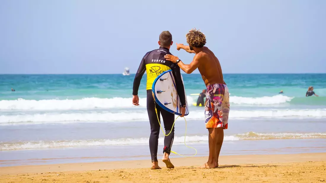 Last briefings before the surf lesson