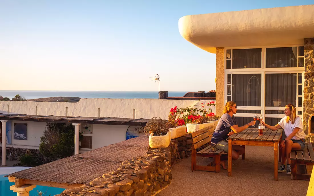 surf villa fuerte with pool and sea view