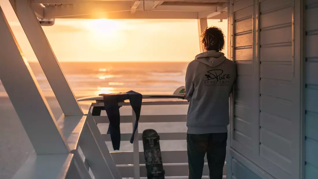 The sunset from the Lifeguard Tower