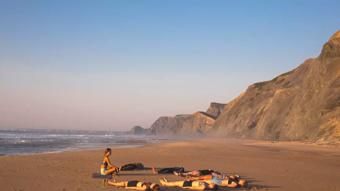 yoga on the beach