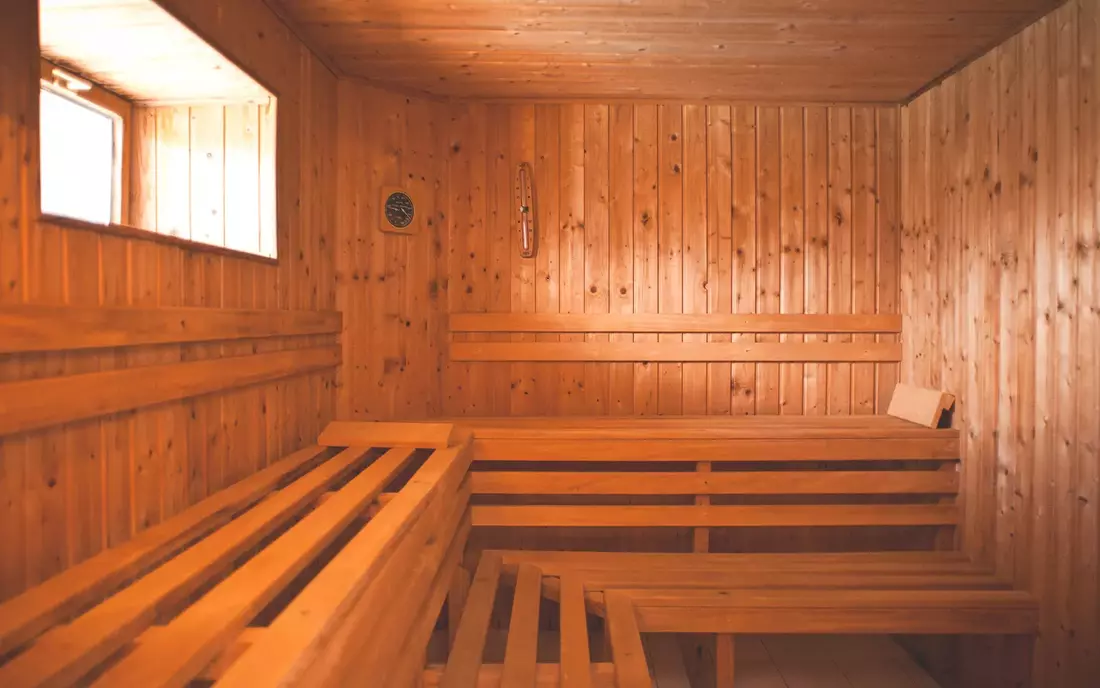 The in-house sauna at surf villa fuerte