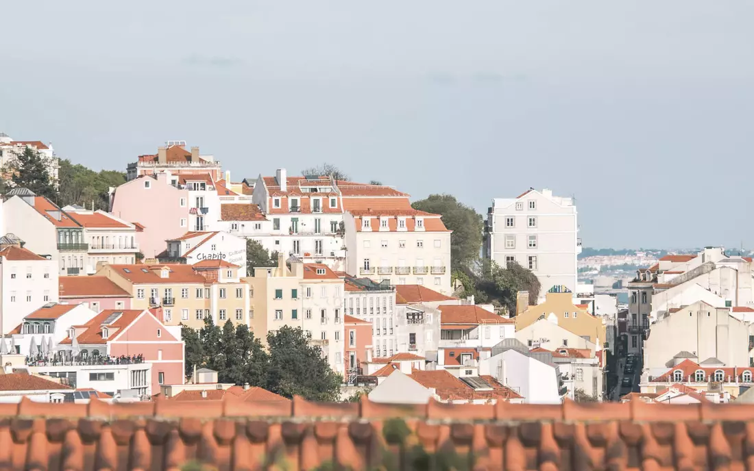 Above the roofs of Lisbon