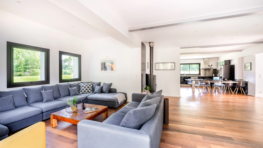 Light-flooded and spacious living room