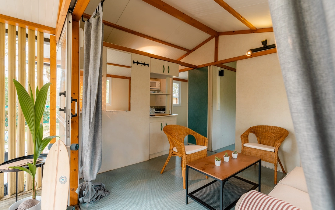 puresurfcamps Molietes Mobile Home Unterkunft  surfcamp mal anders
