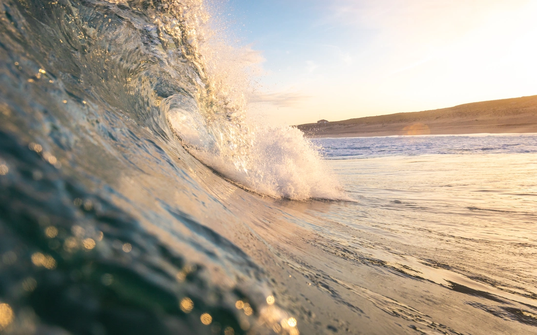 Perfect waves in the morning light