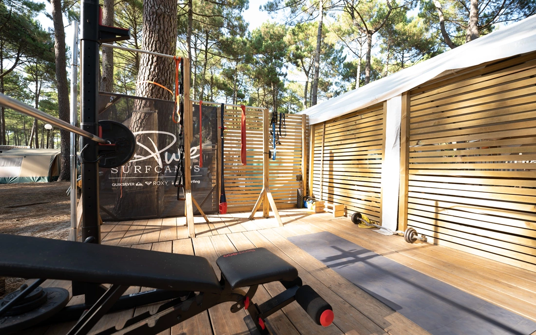 Frankreich Familien Surfcamp Biscarrosse Outdoor Gym