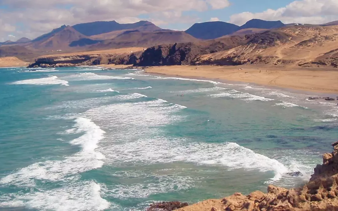 landscape of fuerteventura from above