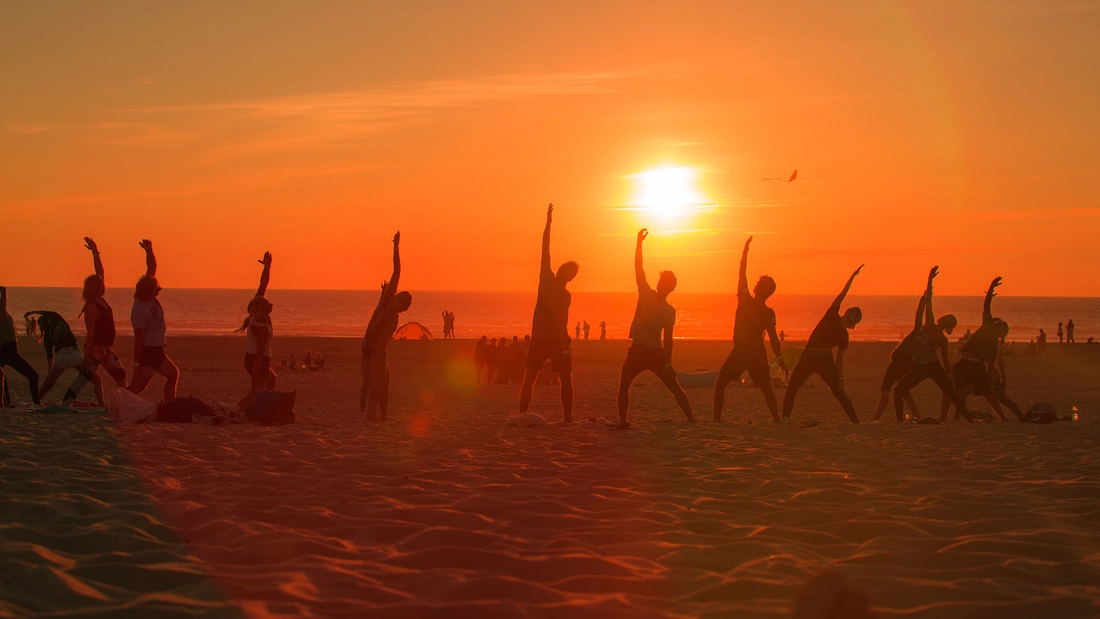 Yoga in the sunset