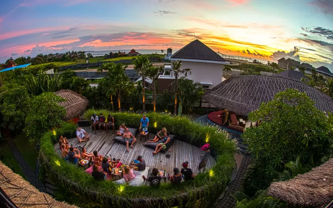 Sunset balcony chilling