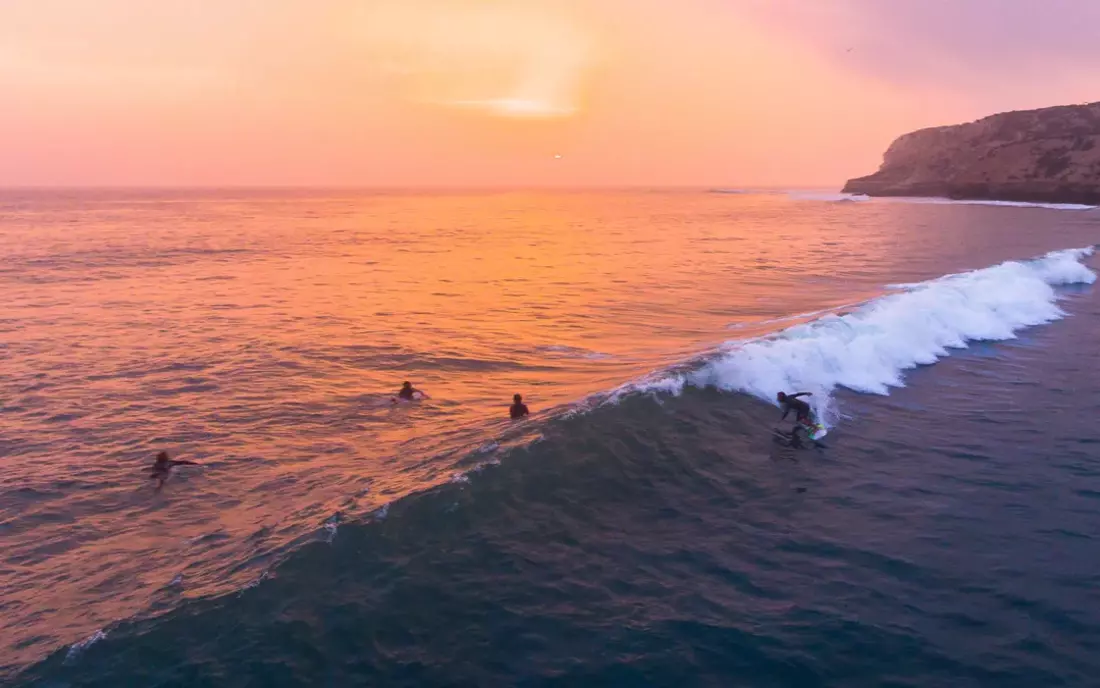 Sunset surf in Sri Lanka